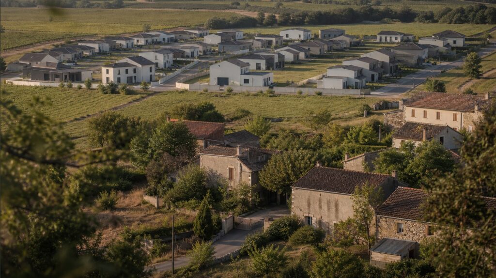 Terrain en lotissement ou terrain diffus